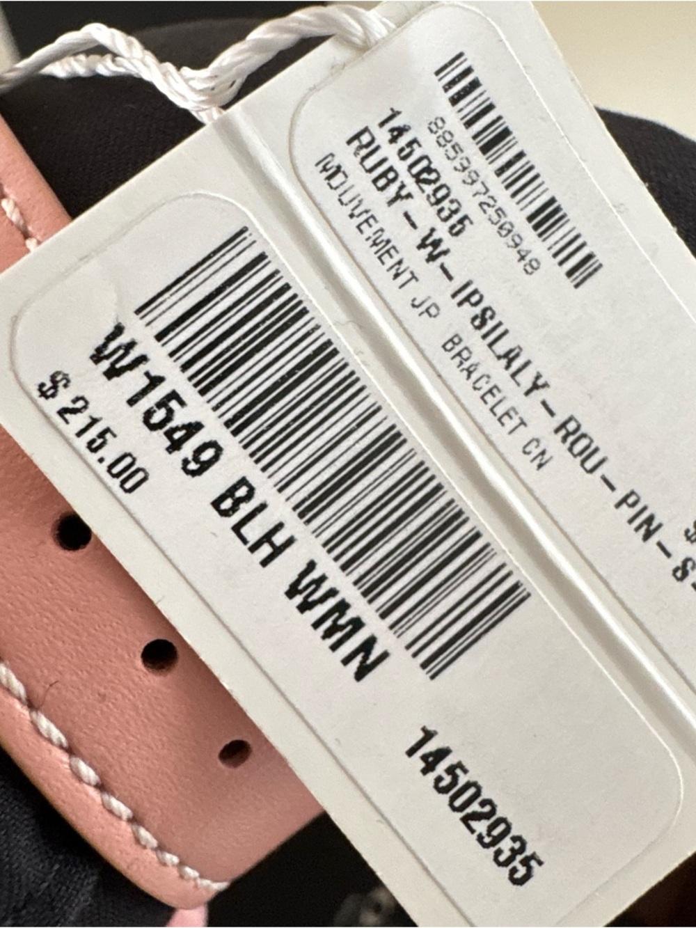 COACH Ruby 32MM LEATHER STRAP in BLUSH PINK - Picture 12 of 12